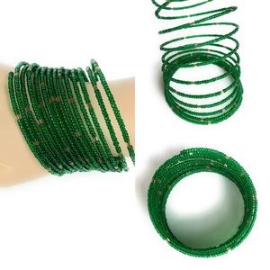 Spiral bead bangles